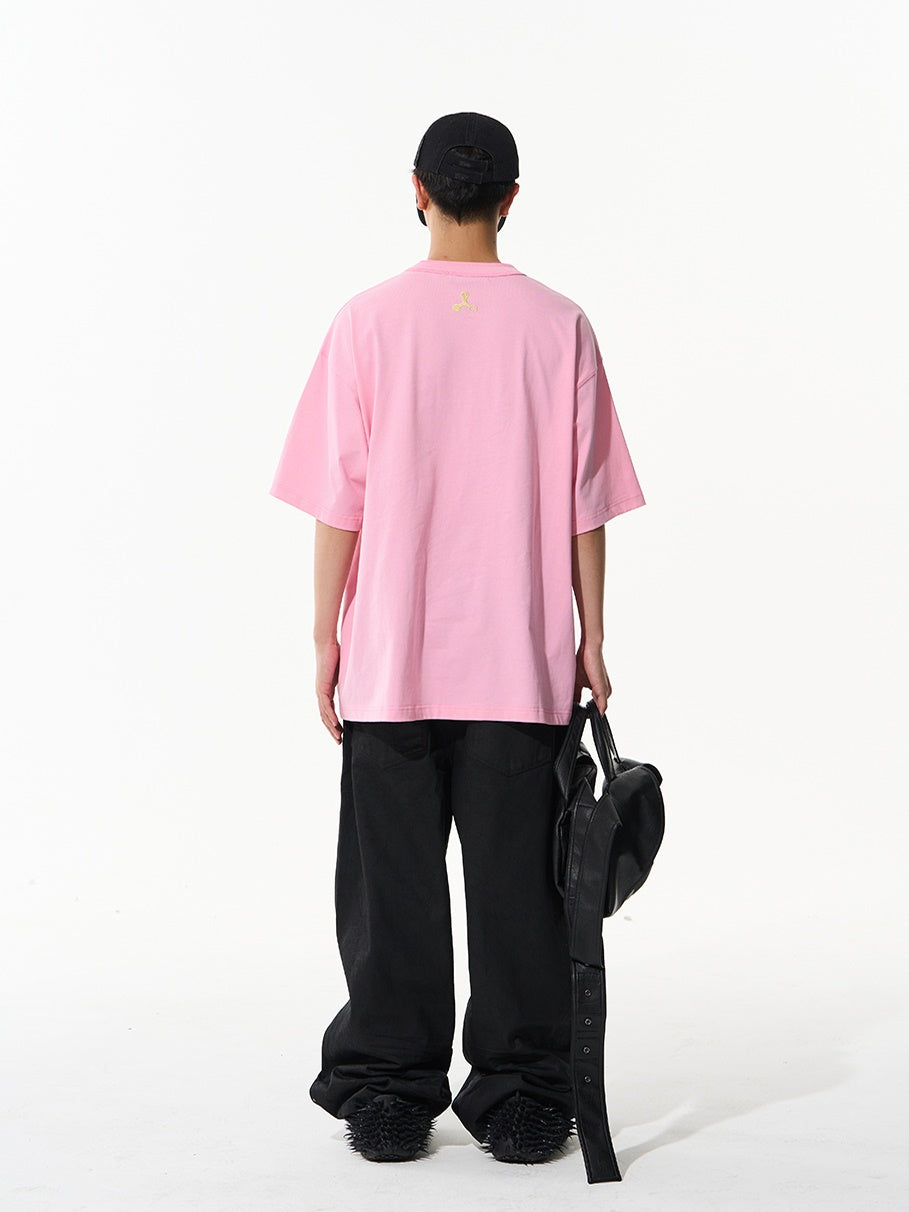 Oversize Casual Simple Print-T-Shirt