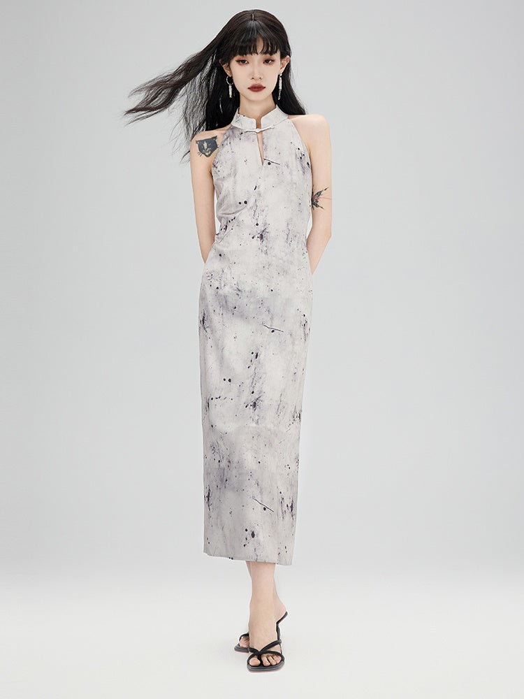 China Paint Long Chic Dress