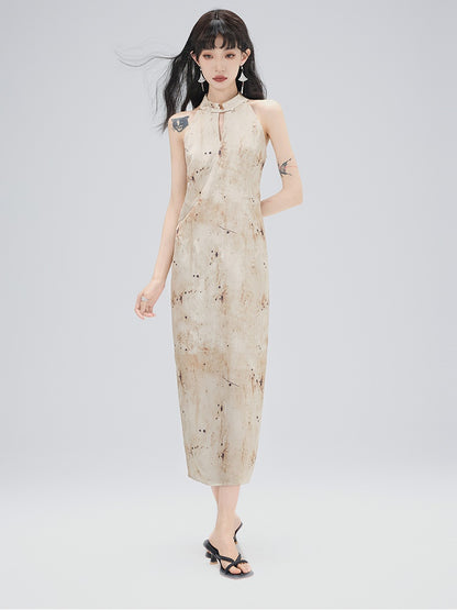 China Paint Long Chic Dress