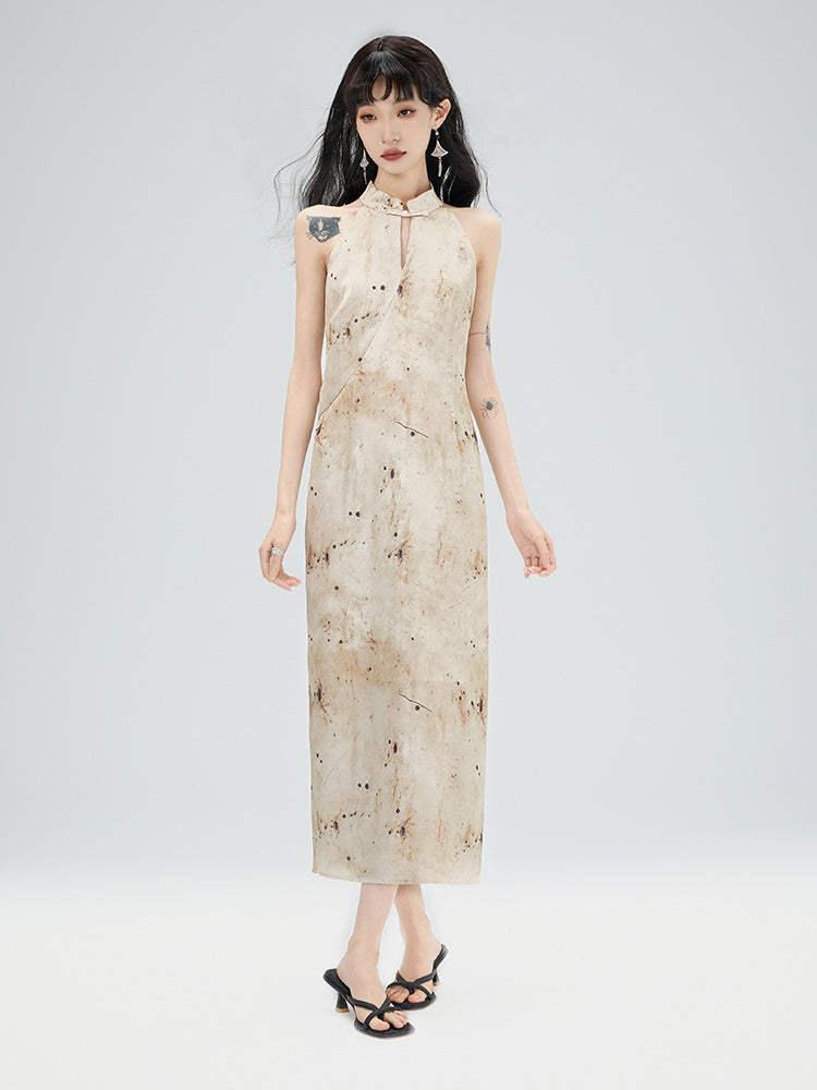 China Paint Long Chic Dress