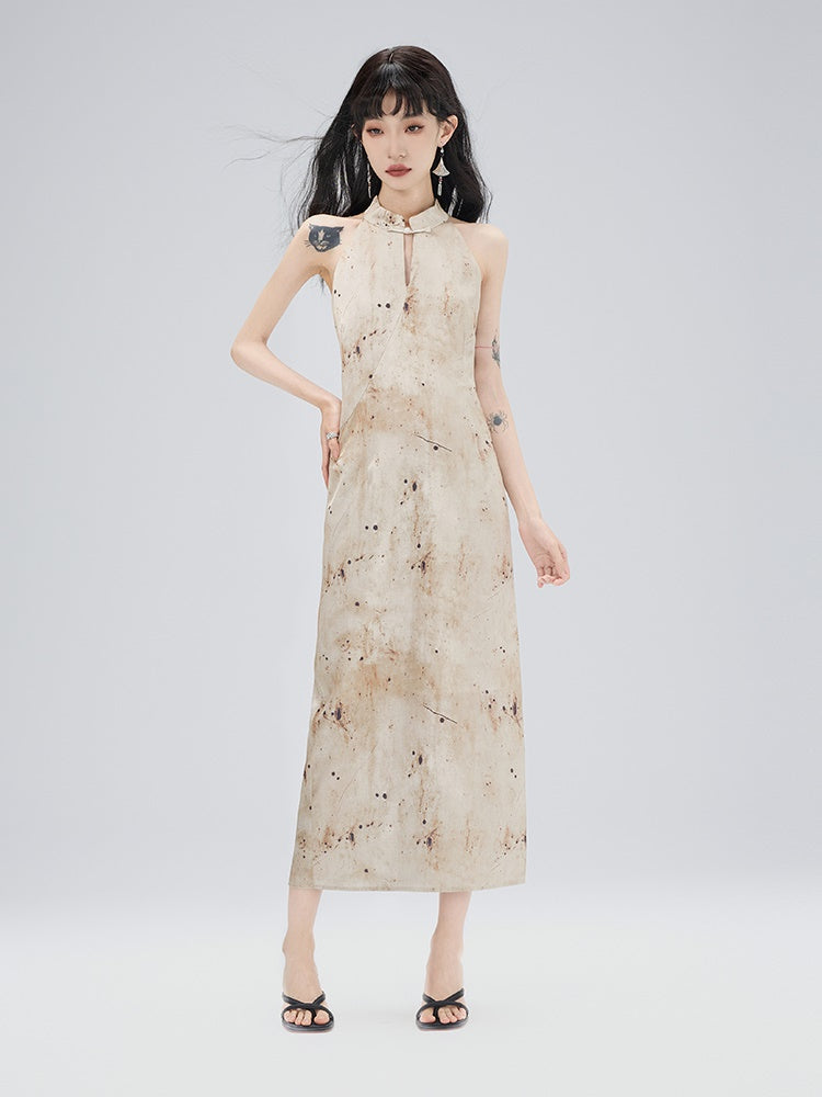 China Paint Long Chic Dress