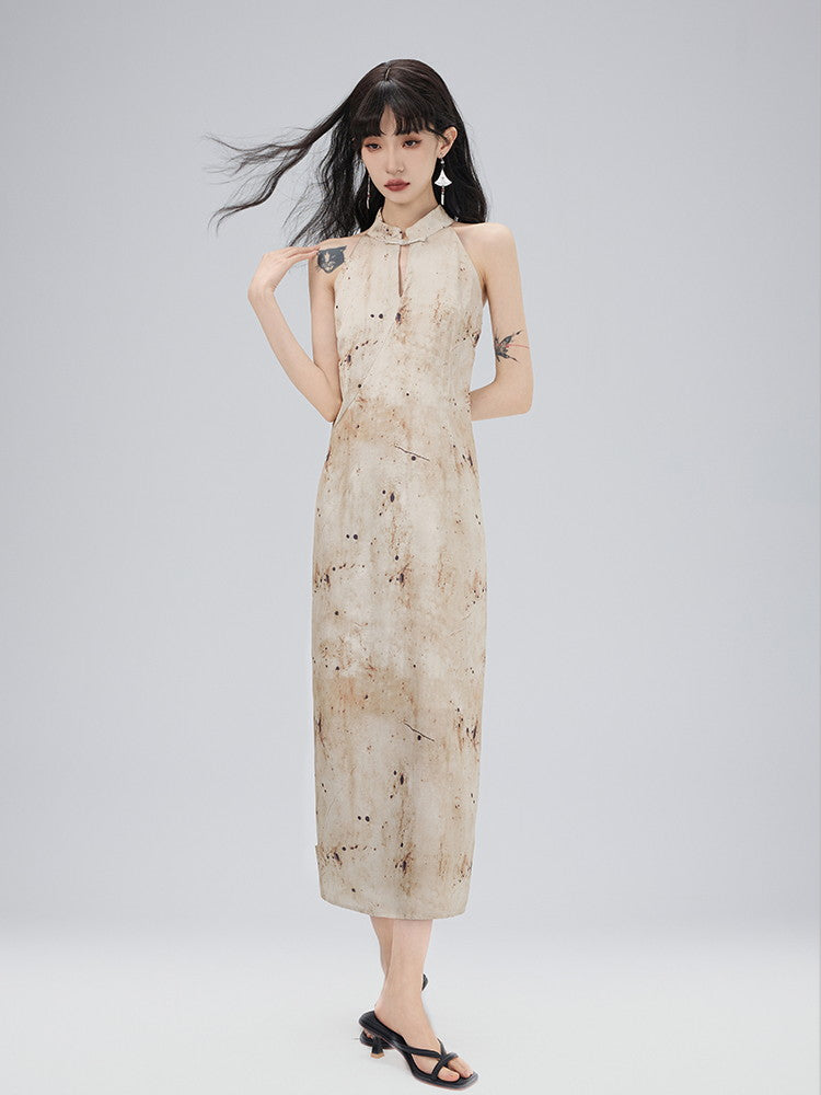 China Paint Long Chic Dress