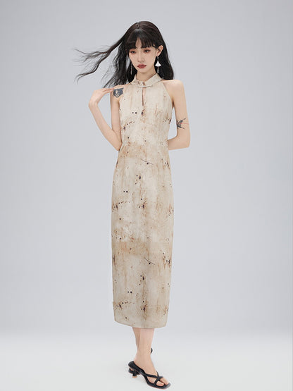 China Paint Long Chic Dress