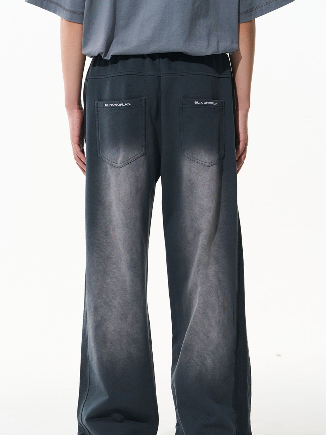 Faded Vintage Casual Wide-Pants