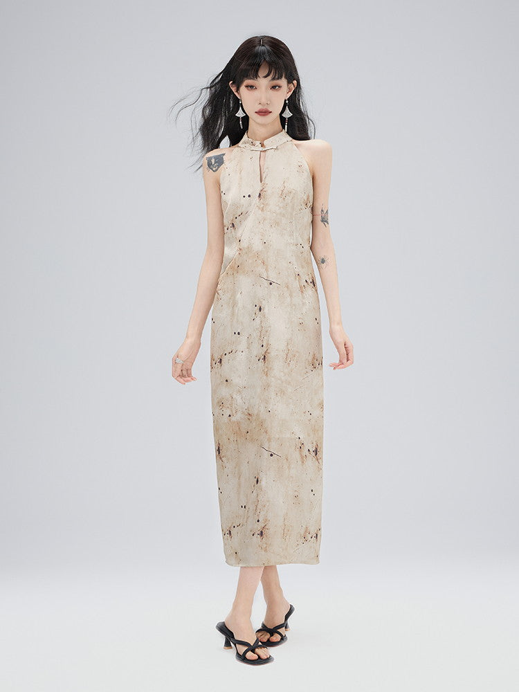 China Paint Long Chic Dress