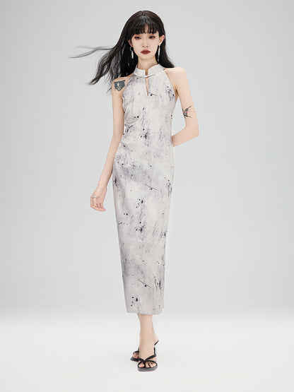 China Paint Long Chic Dress