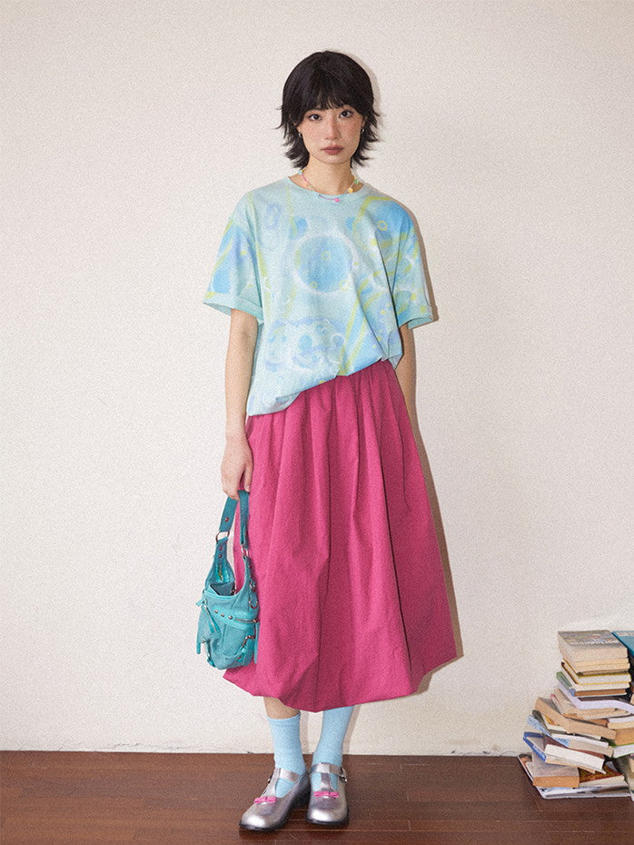 Balloon Vivid Casual Long Cover Long-Skirt