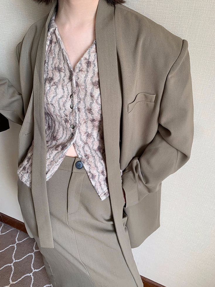 V-Neck Oversize Formal Jacket