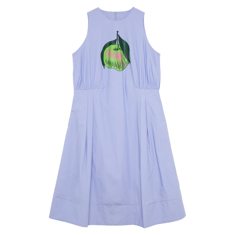 Natural Apple Flare Shirt Sleeveless One-Piece