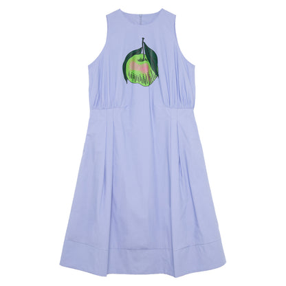 Natural Apple Flare Shirt Sleeveless One-Piece