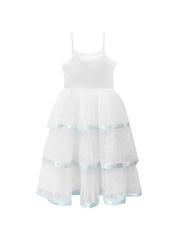 Lace Ribbon Mesh Suspender Cake Dress