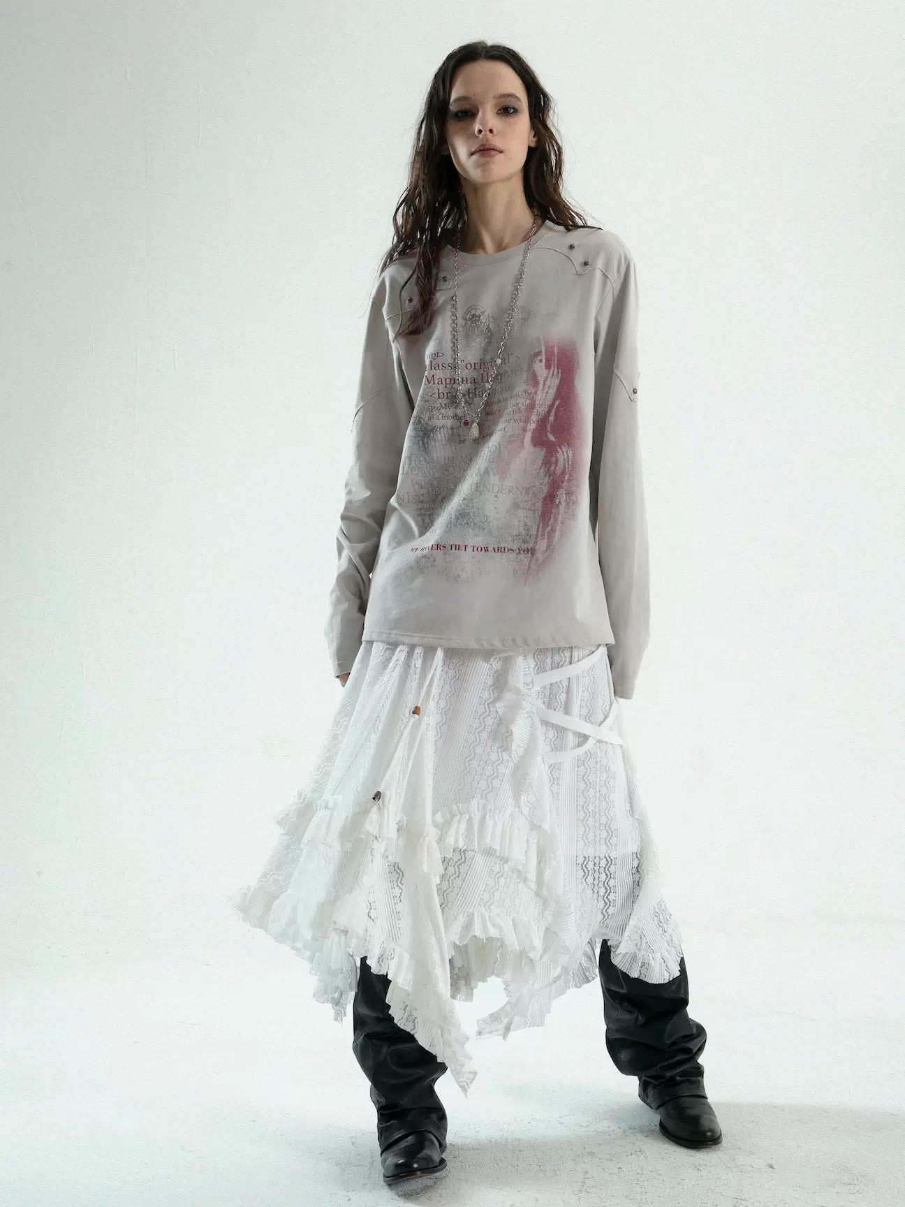 Punk Style Irregular Ruffled Low-waisted Fairy Skirt