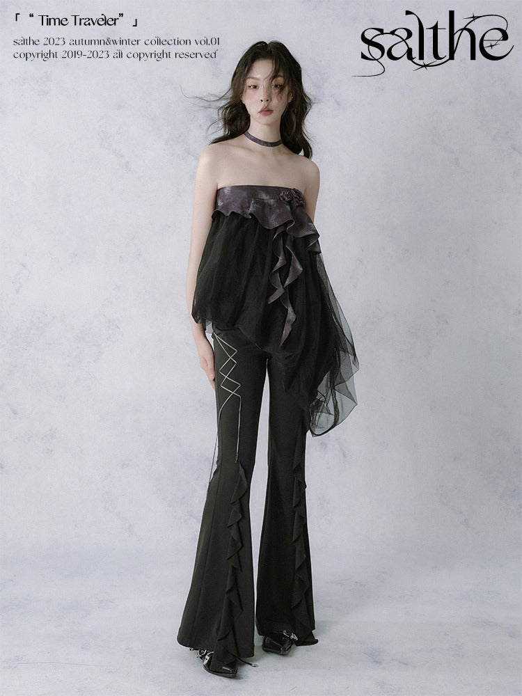 Frill Bootcut Pants