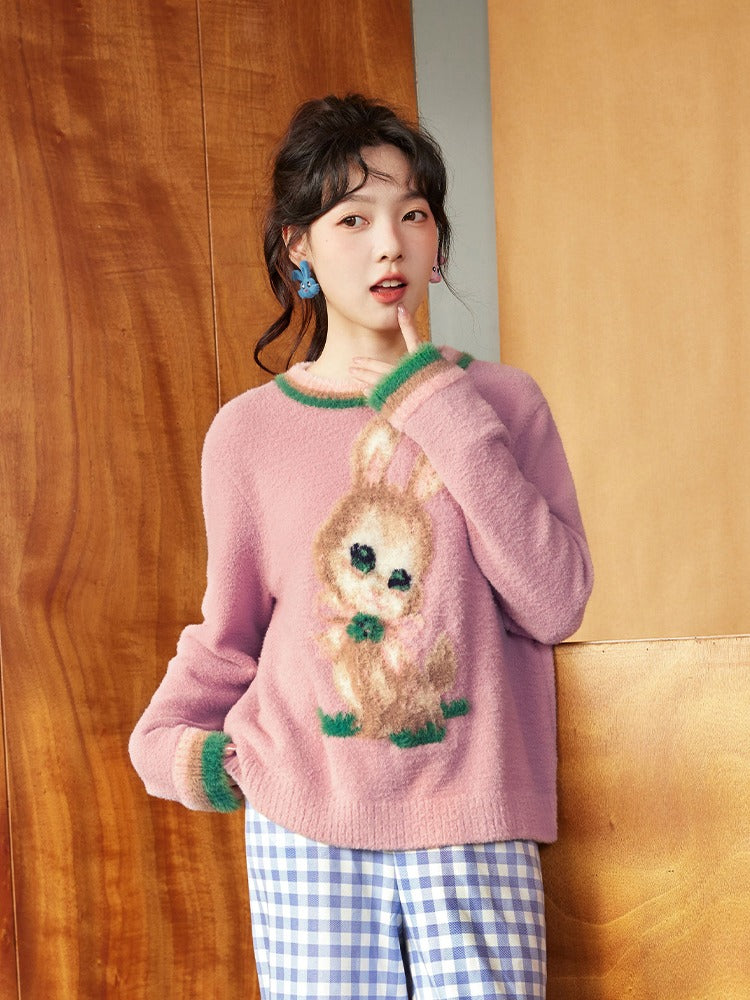 Retro Bunny Soft And Waxy Sweater