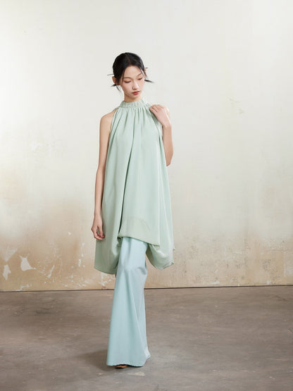 Set-Up Nichi Drape Flare No-Sleeve Gradation Blouse＆Long-Skirt