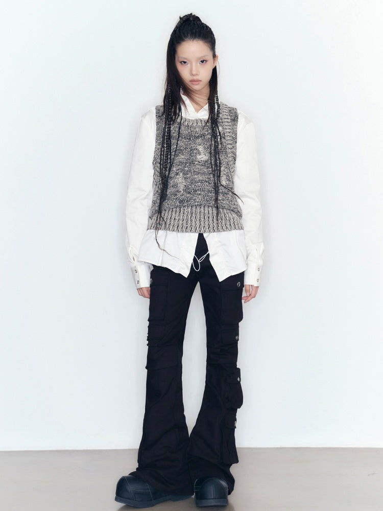 4Type Knit Casual Loose Chic Vest＆Cardigan