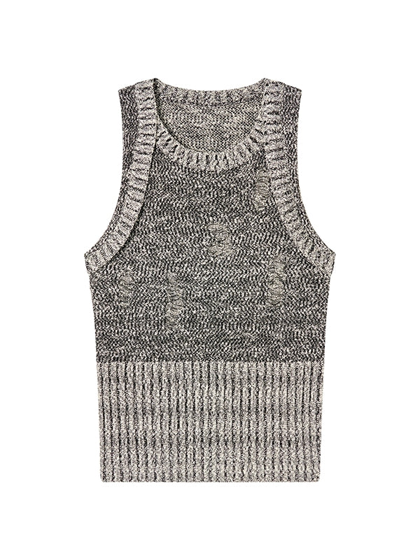 4Type Knit Casual Loose Chic Vest＆Cardigan