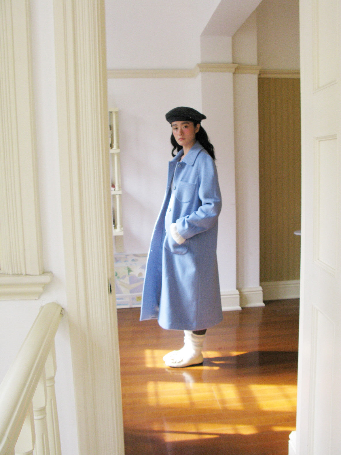 Wool Long Chic Simple Soutiencollar-Coat