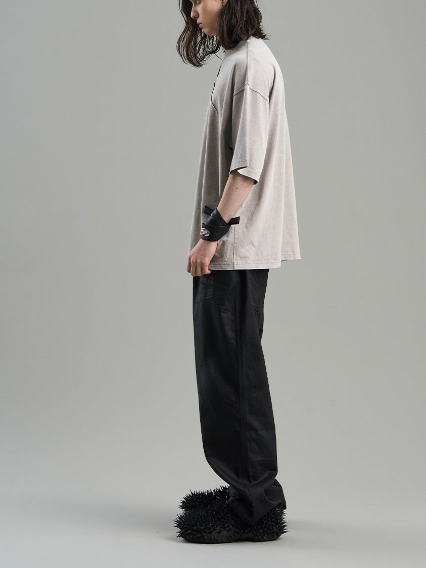 Asymmetry Retro Oversize Simple T-Shirt