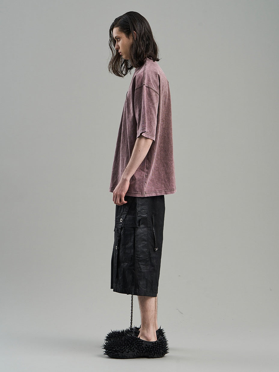 Asymmetry Retro Oversize Simple T-Shirt