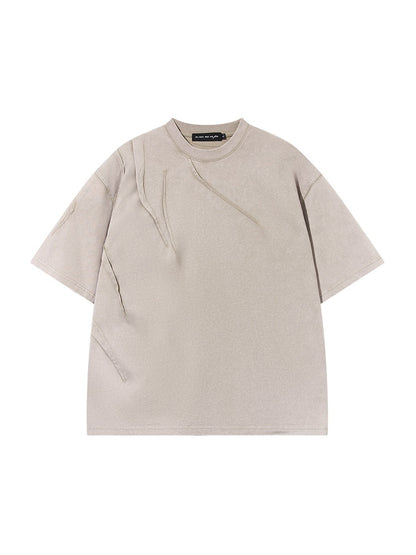 Asymmetry Retro Oversize Simple T-Shirt