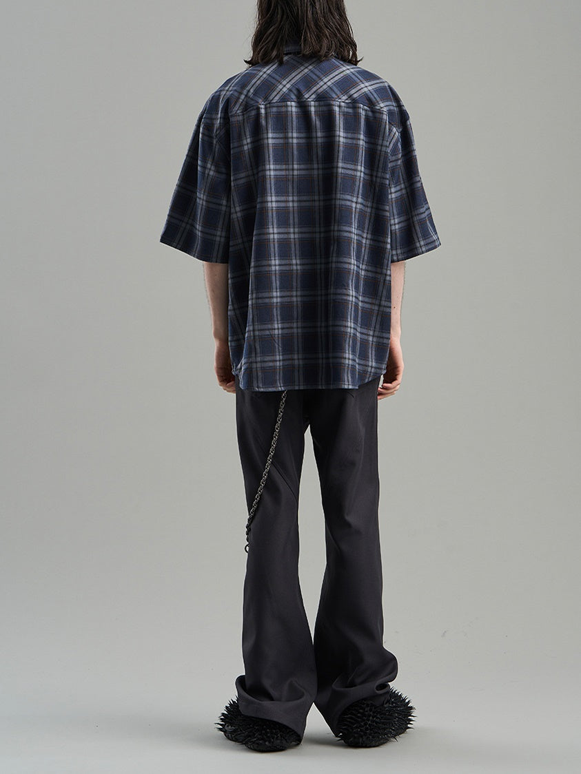 Checked Casual Loose Oversize Flannel-Shirt