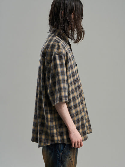 Checked Casual Lose Oversize Flanell-Shirt