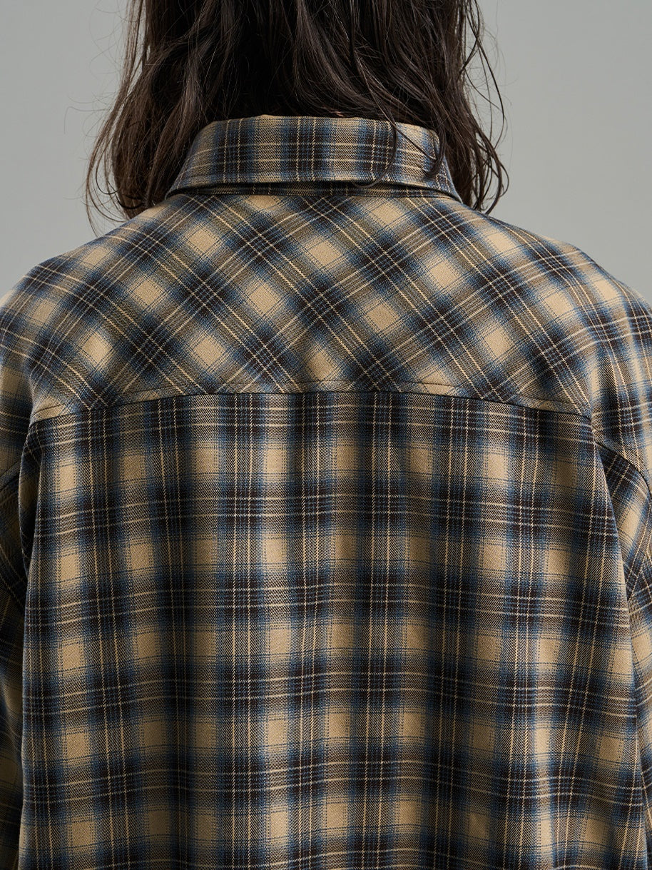 Checked Casual Loose Oversize Flannel-Shirt