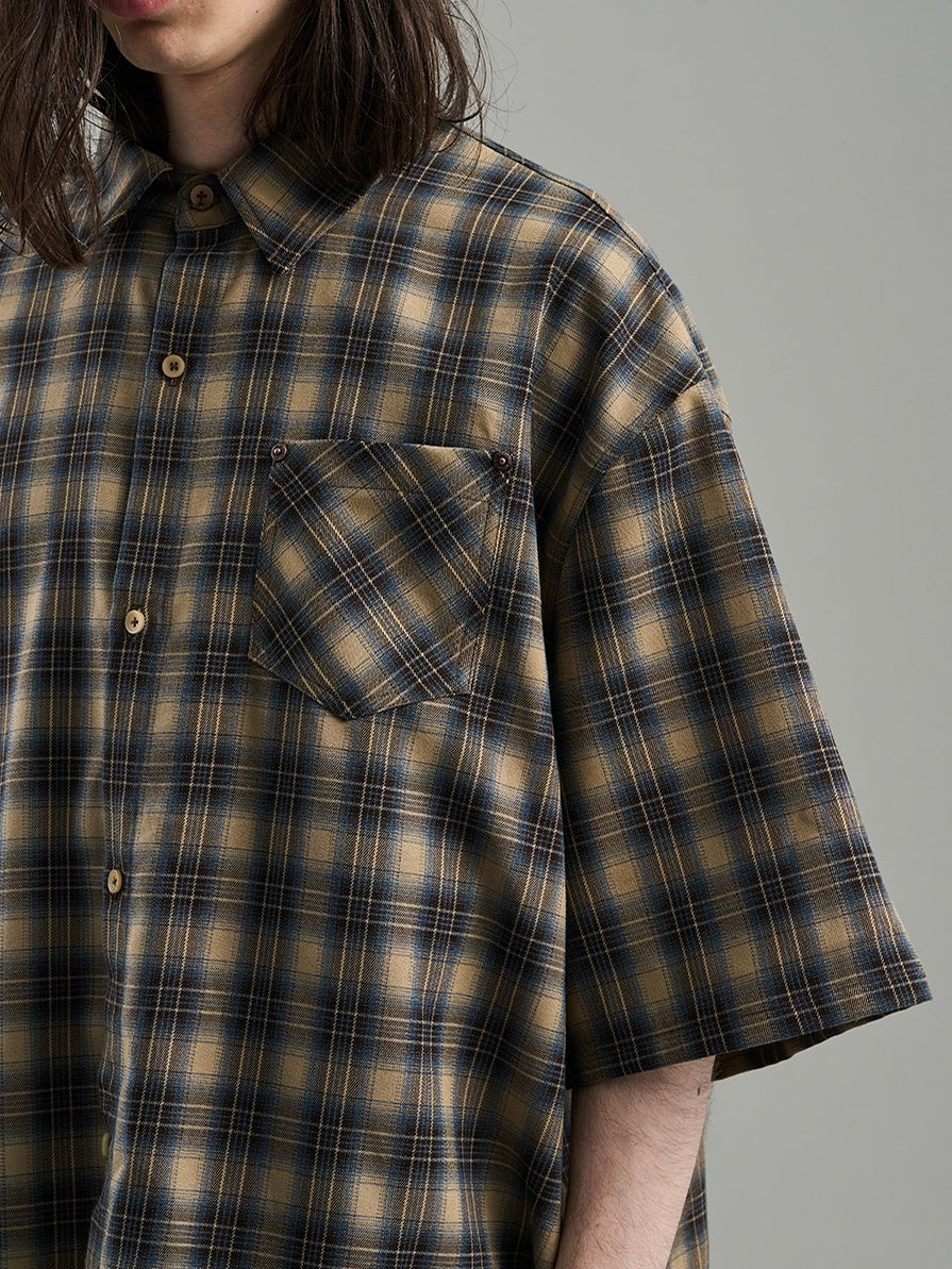 Checked Casual Lose Oversize Flanell-Shirt