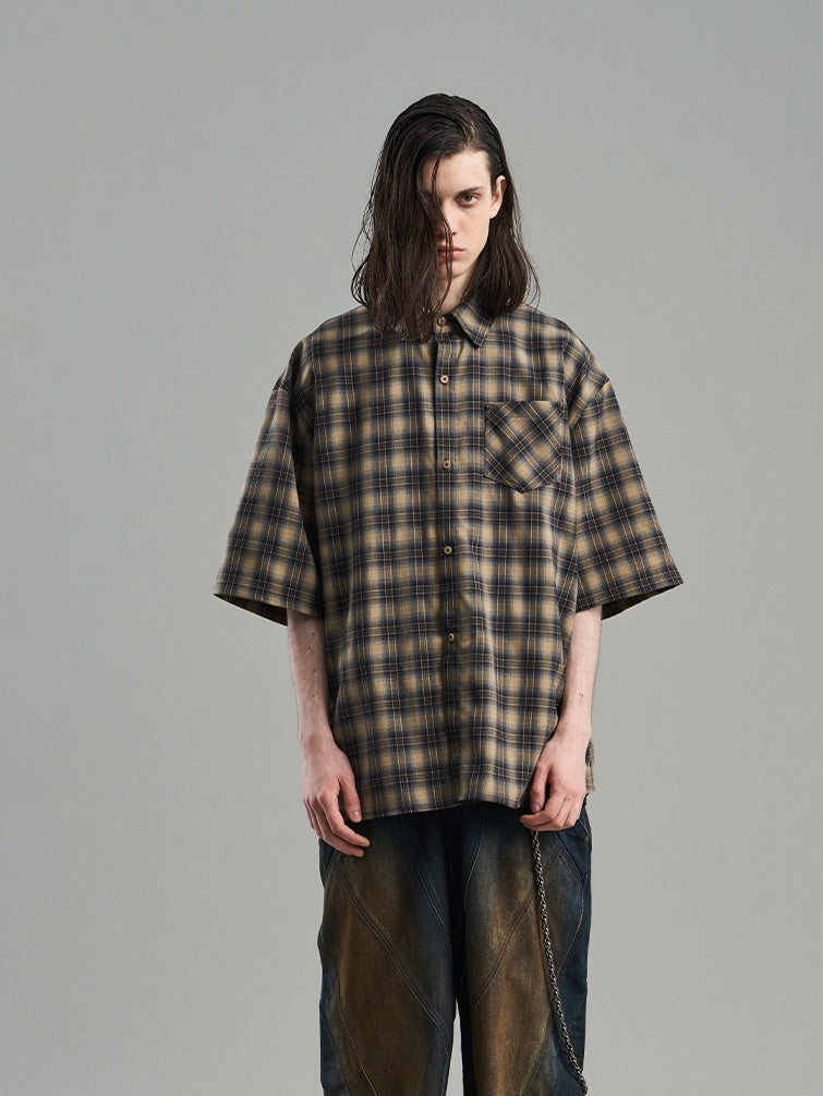 Checked Casual Lose Oversize Flanell-Shirt