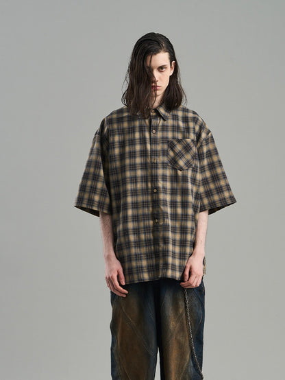 Checked Casual Loose Oversize Flannel-Shirt