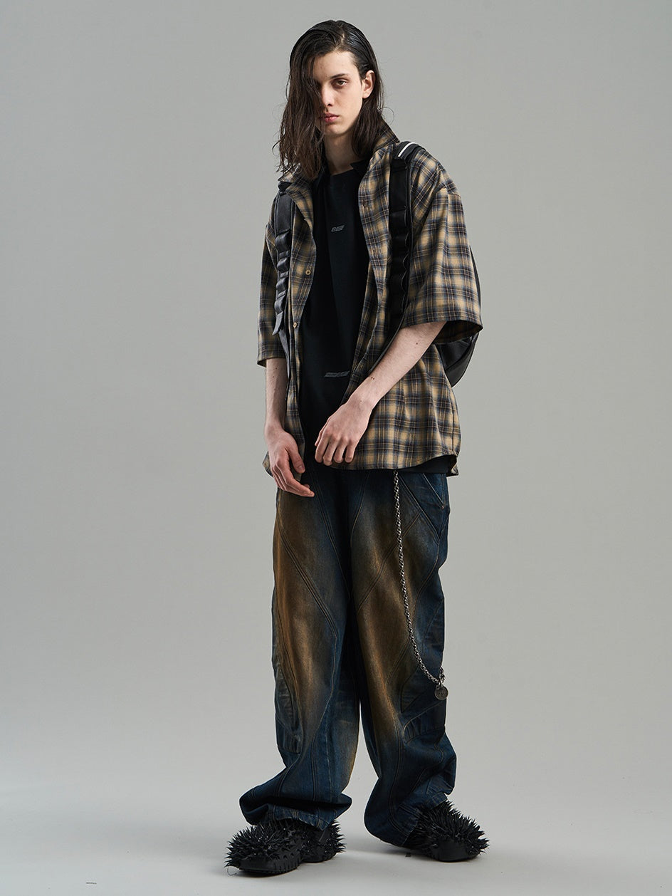 Checked Casual Loose Oversize Flannel-Shirt