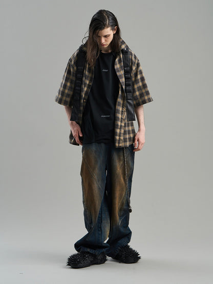 Checked Casual Loose Oversize Flannel-Shirt