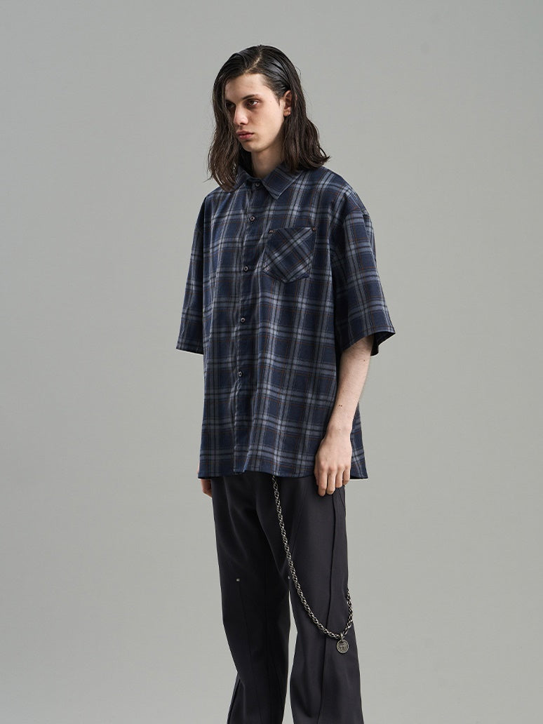 Checked Casual Lose Oversize Flanell-Shirt