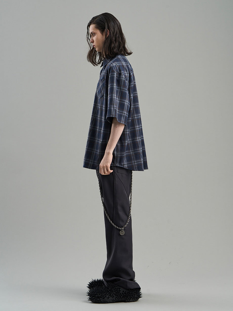 Checked Casual Loose Oversize Flannel-Shirt