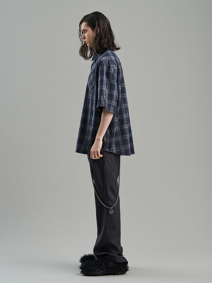 Checked Casual Loose Oversize Flannel-Shirt