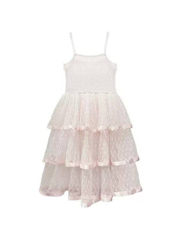 Lace Ribbon Mesh Suspender Cake Dress