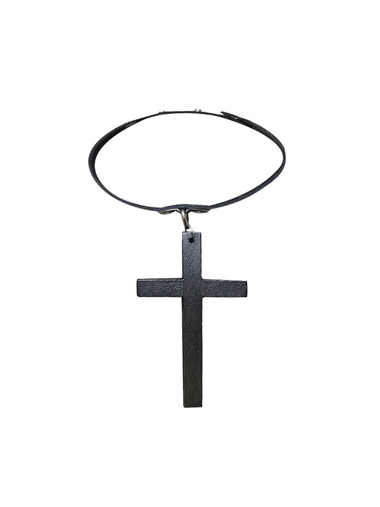 Punk Big Cross Choker