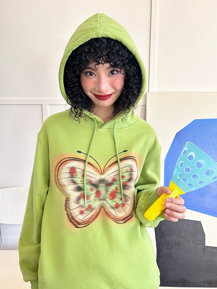 Schweiß Retro Butterfly Casual Hoodie Oversize Parka