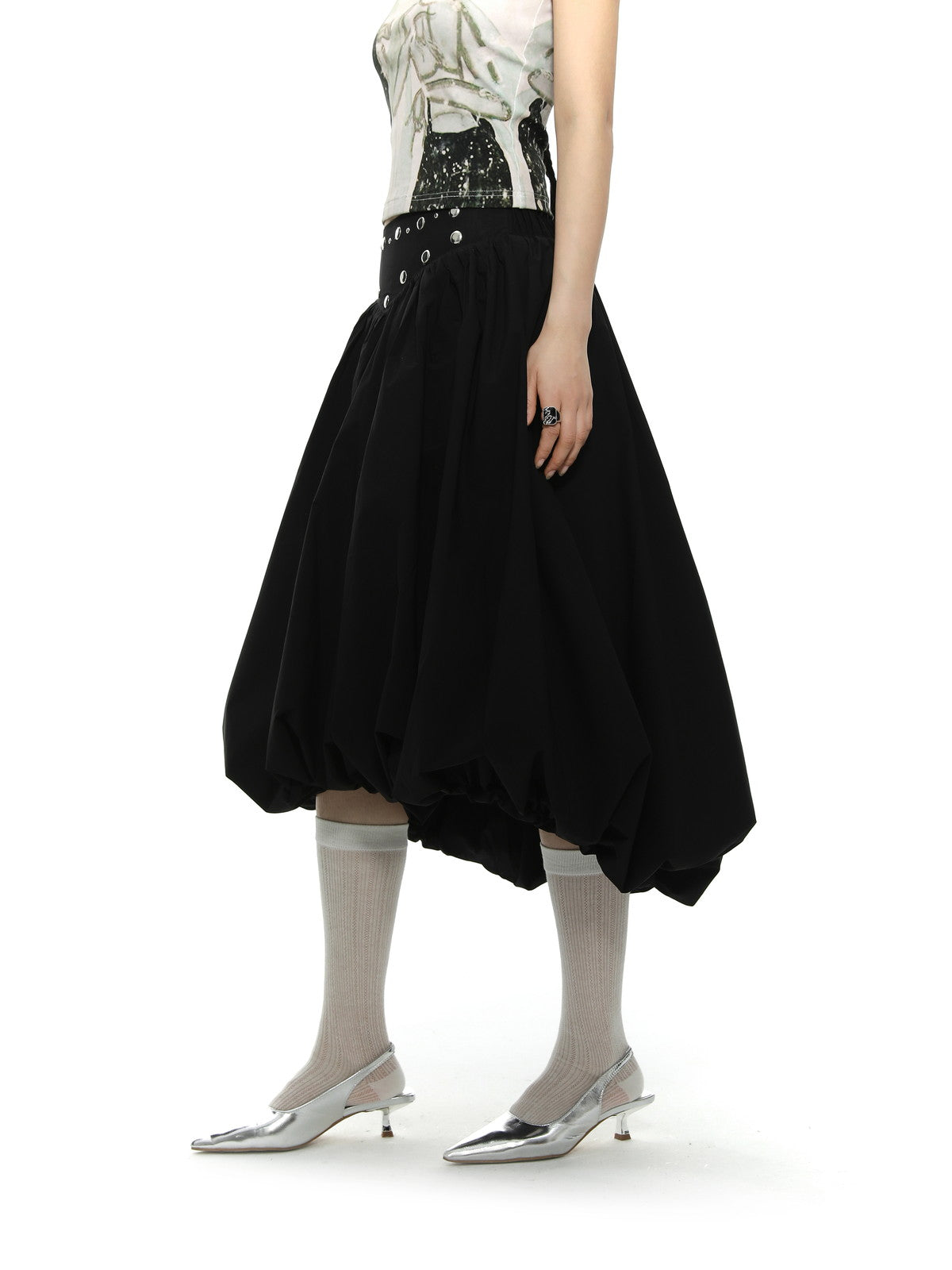 Ballon Flare Long Cute Skirt