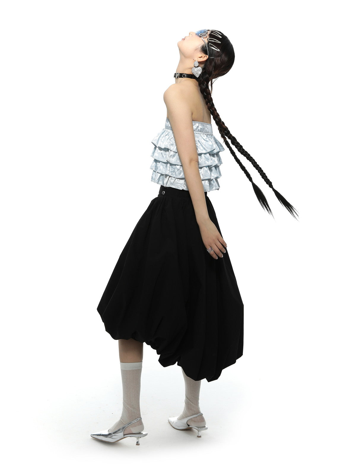 Ballon Flare Long Cute Skirt