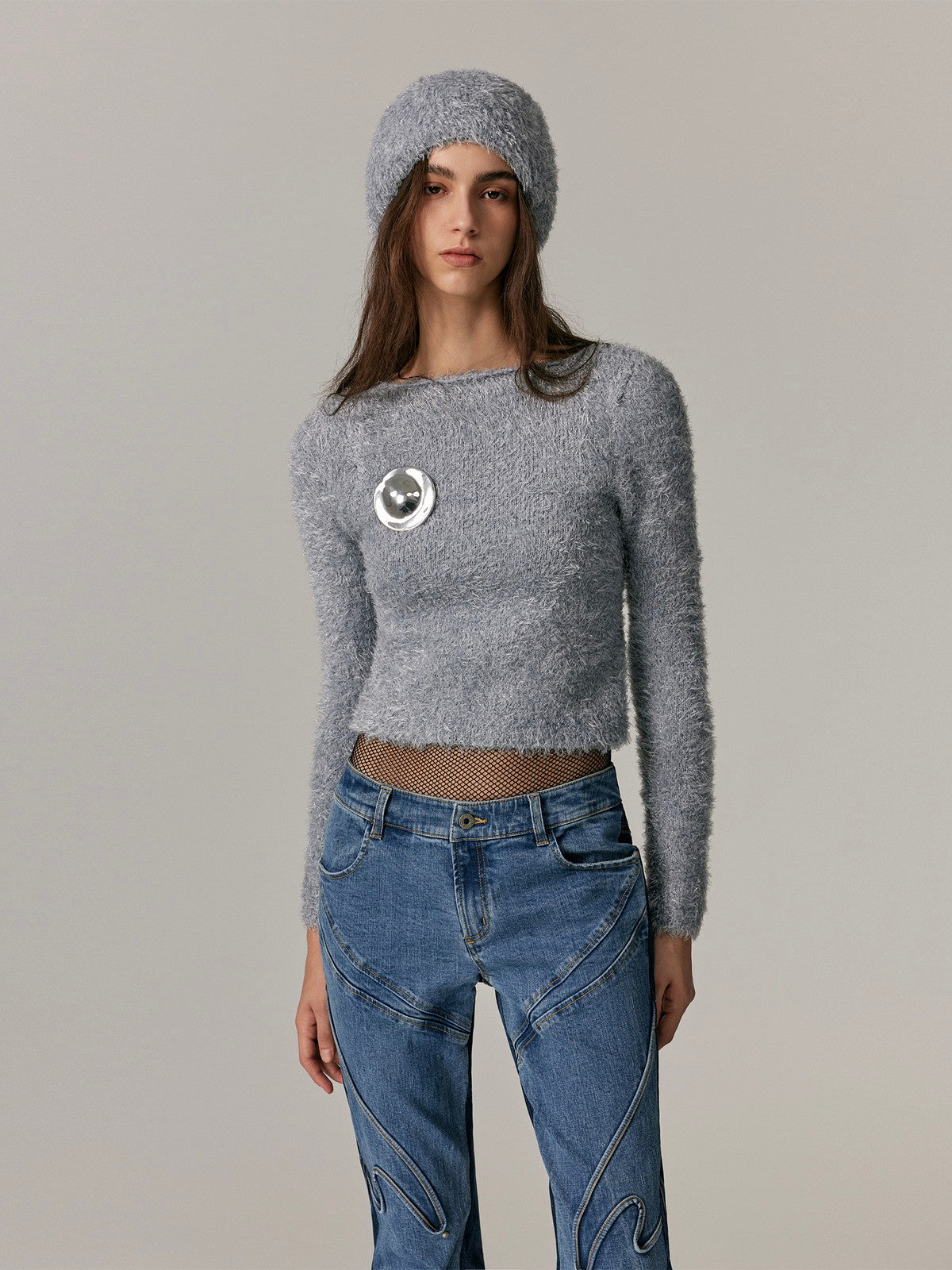 Slim Simple Retro Bi-Color Knit – ARCANA ARCHIVE