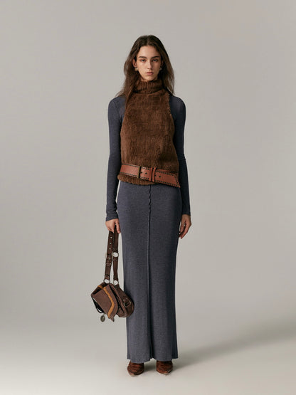 American-Sleeve Knit Fur Knit