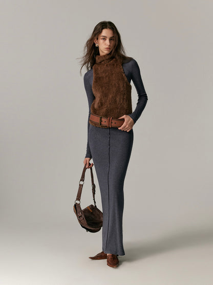 American-Sleeve Knit Fur Knit