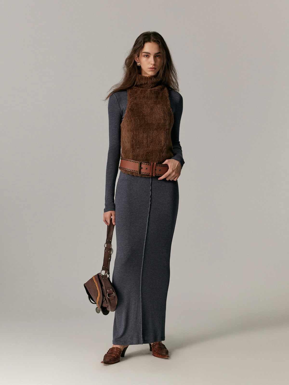 American-Sleeve Knit Fur Knit