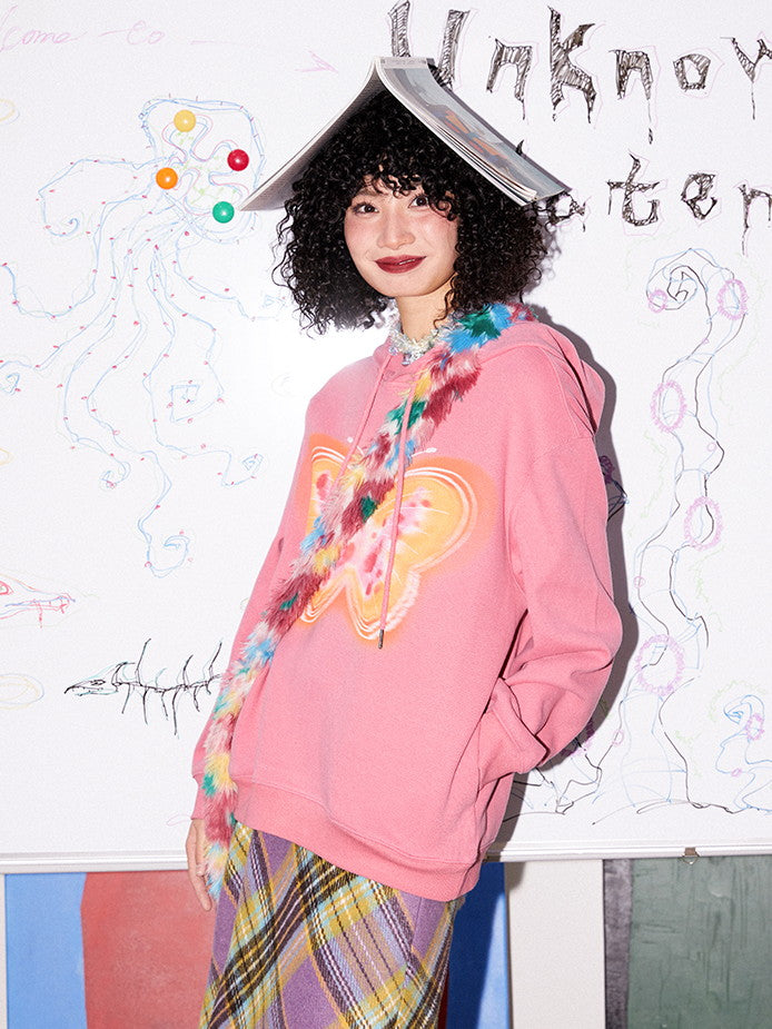 Sweat Retro Butterfly Casual Hoodie Oversize Parka