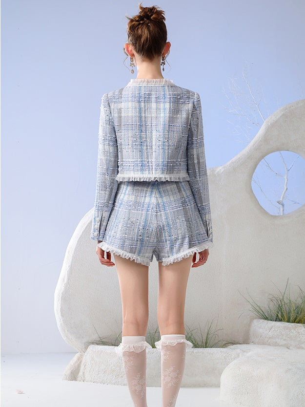 Jacket＆Short-Pants Tweed Suit Lace Set-Up – ARCANA ARCHIVE