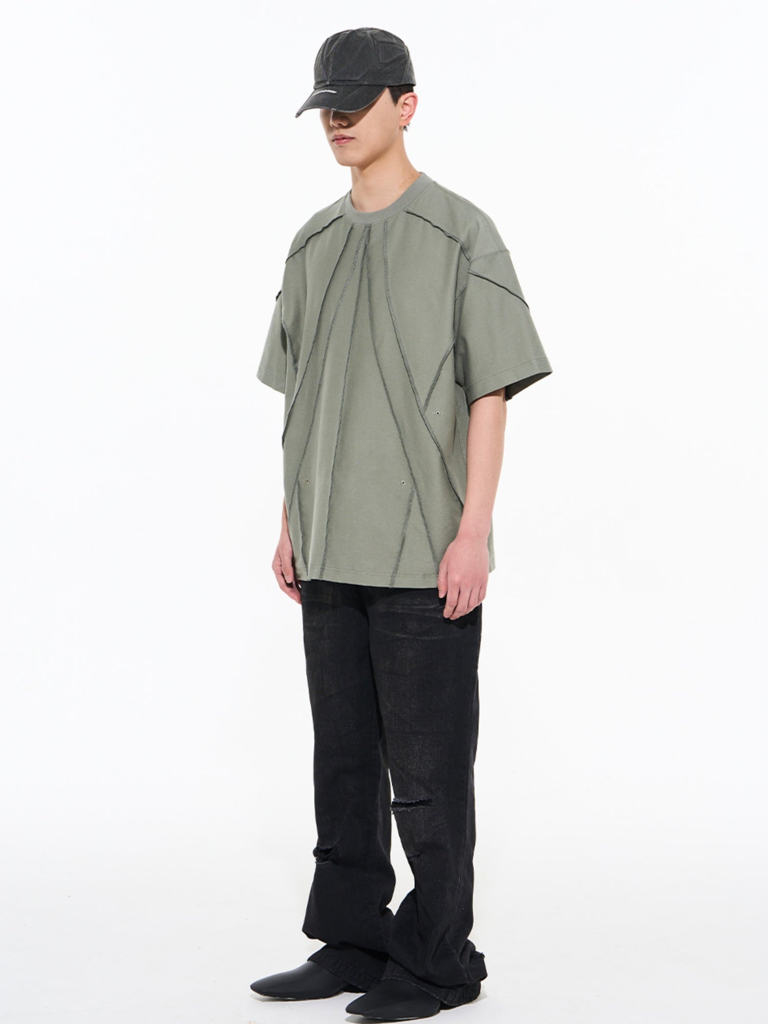 Stichlinie Casual Oversize T-Shirt