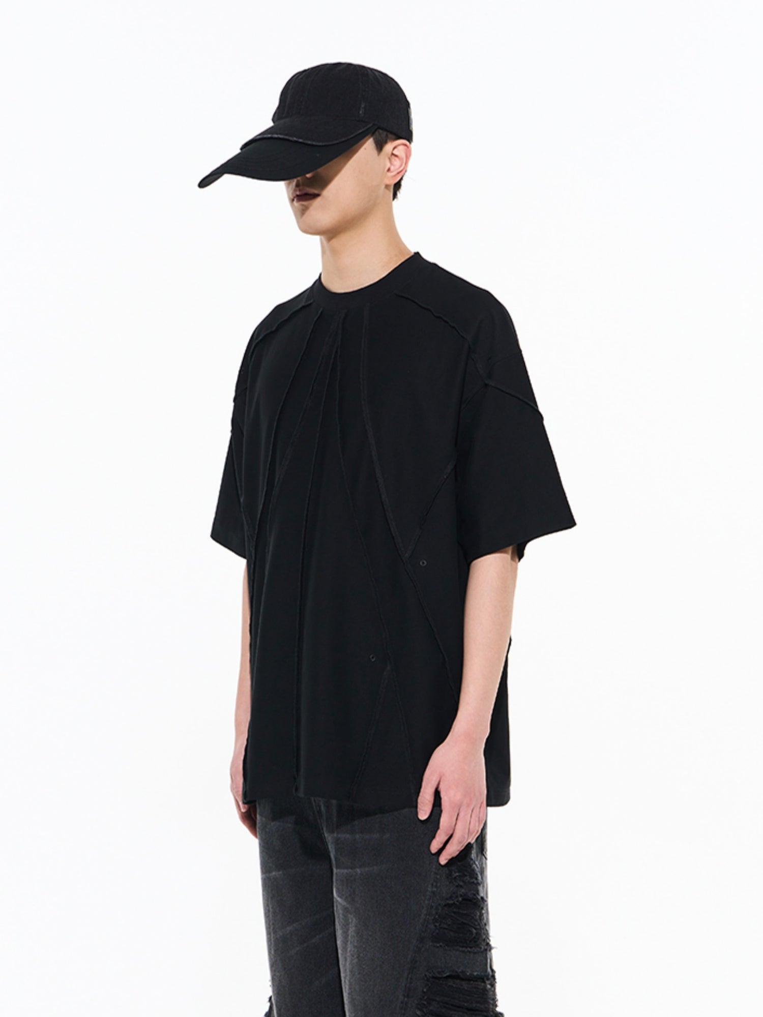 Stichlinie Casual Oversize T-Shirt