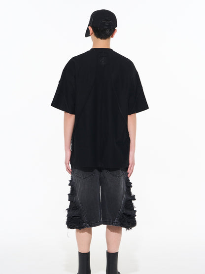 Stichlinie Casual Oversize T-Shirt